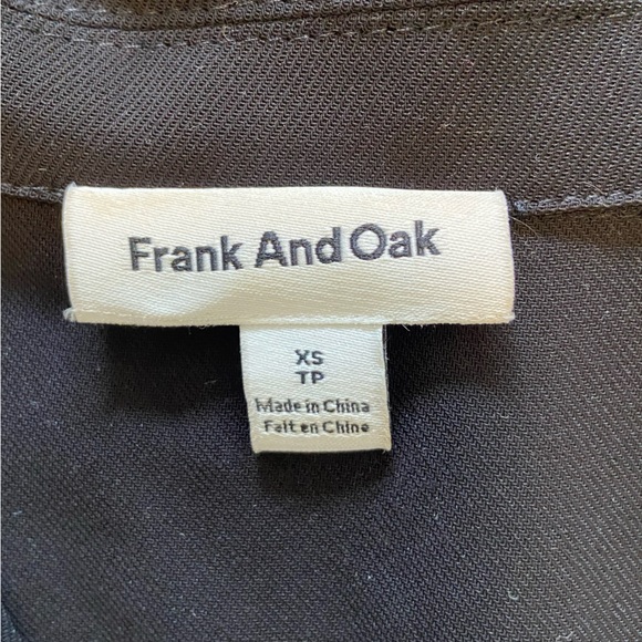 Frank and Oak The Camp Collar Blouse Black XS - Picture 5 of 5